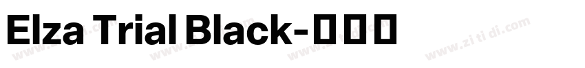 Elza Trial Black字体转换